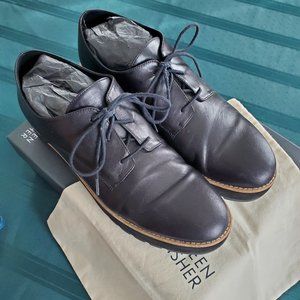 Eileen Fisher Eddy Smooth Leather Platform Oxford